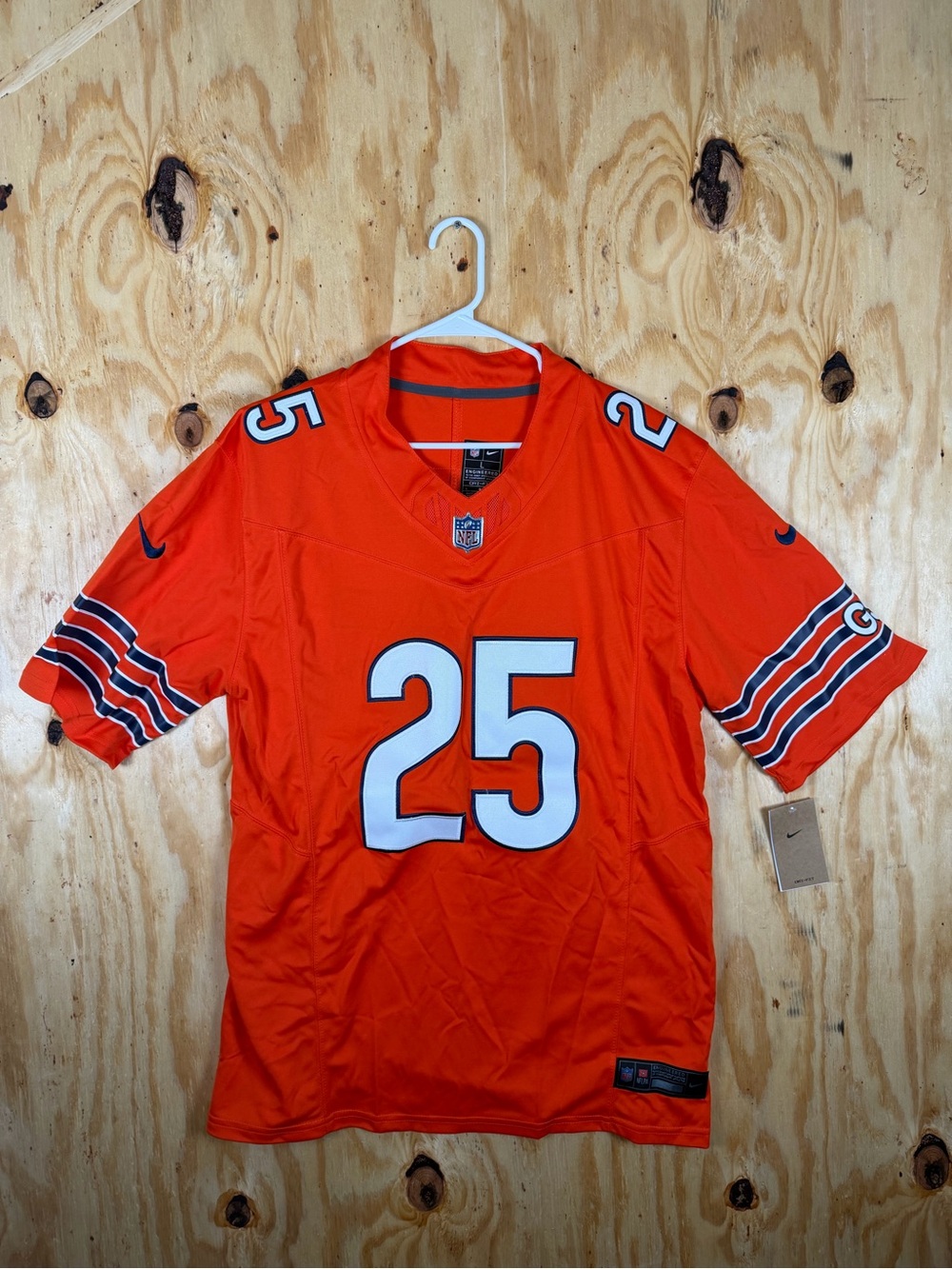 Nike Chicago Bears Men’s Kyle Monangai Orange #25 Football Jersey